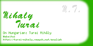 mihaly turai business card